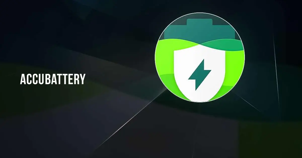 Tampilan utama aplikasi AccuBattery yang menunjukkan kesehatan baterai dan kapasitas mAh