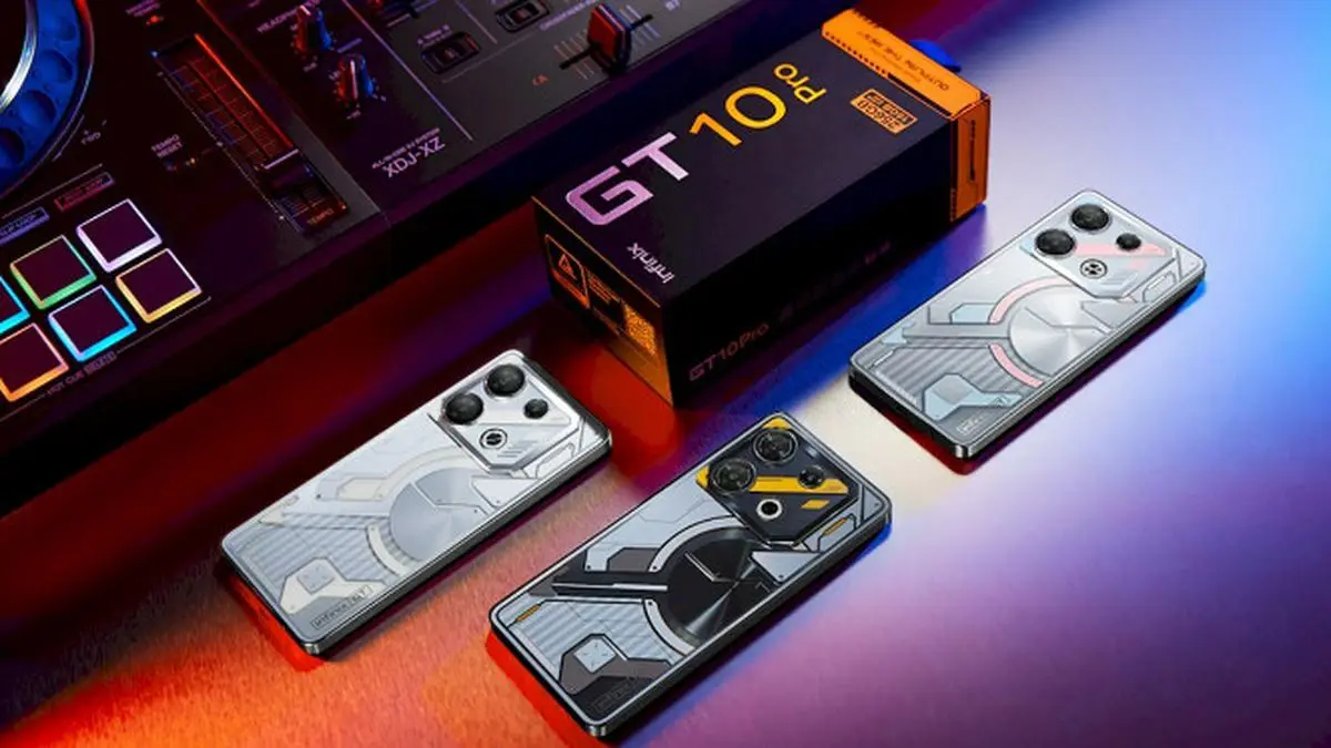 Infinix GT 10 Pro dengan desain futuristik khas HP gaming