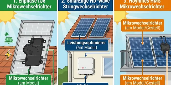 Enphase vs SolarEdge vs Hoymiles: Wechselrichter Vergleich 2026