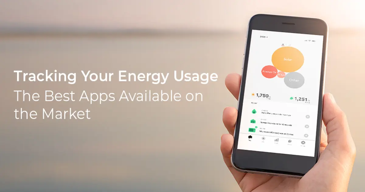 Smartphone zeigt Stromverbrauchs-Statistik einer Energiespar-App